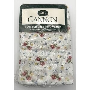Vtg Fieldcrest Cannon Standard Pillowcases Set of 2 Nuance Petite Flowers Floral
